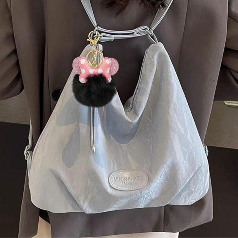 Pop of Pink Plush Bag Charm, Choice of Color - Picture 2 of 4